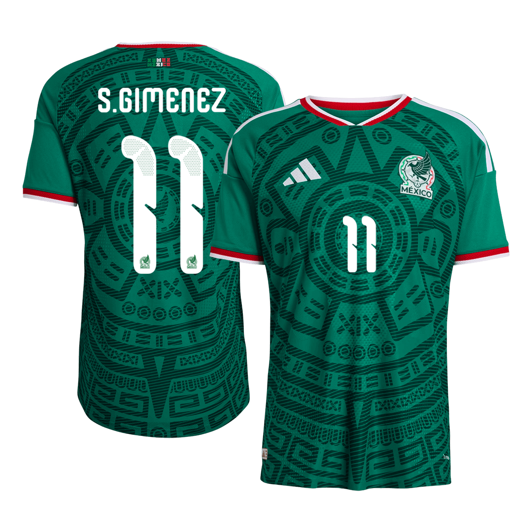 Męska Koszulka Domowa Mexico S.GIMENEZ #11 Wersja Piłkarska World Cup 2026 - Slim Fit