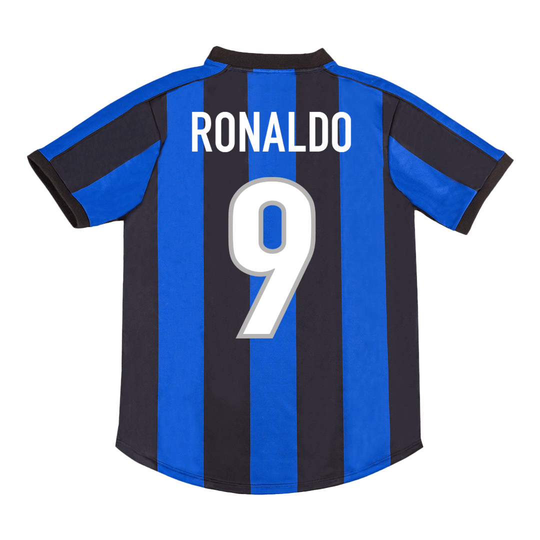 Męska Domowa koszulka piłkarska Retro RONALDO #9 1999/00 Inter Mediolan