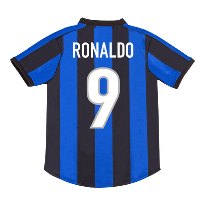 Męska Domowa koszulka piłkarska Retro RONALDO #9 1999/00 Inter Mediolan