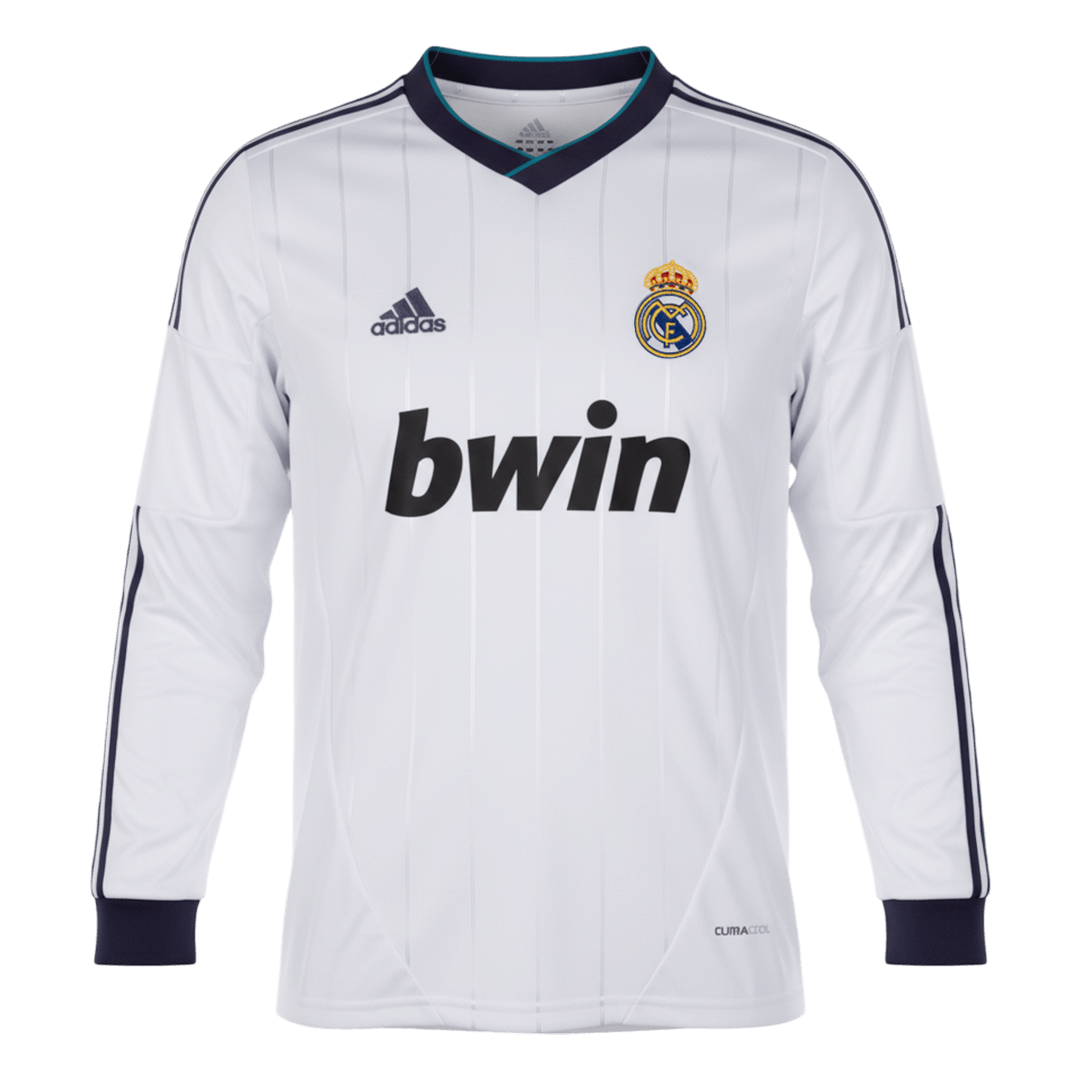 Męska Koszulka Retro Domowa Real Madrid 2012/13 z Długim Rękawem