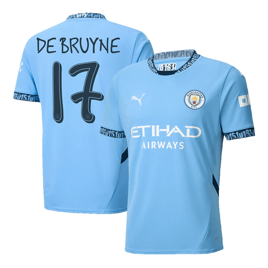 DE BRUYNE #17 Camiseta de fútbol local Manchester City 2024/25 - UCL