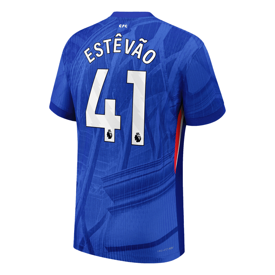 Męska Koszulka Domowa Chelsea ESTÊVÃO #41 Wersja Piłkarska 2025/26 - Slim Fit - Topowe Koszulki Pilkarskie Sklep Internetowy