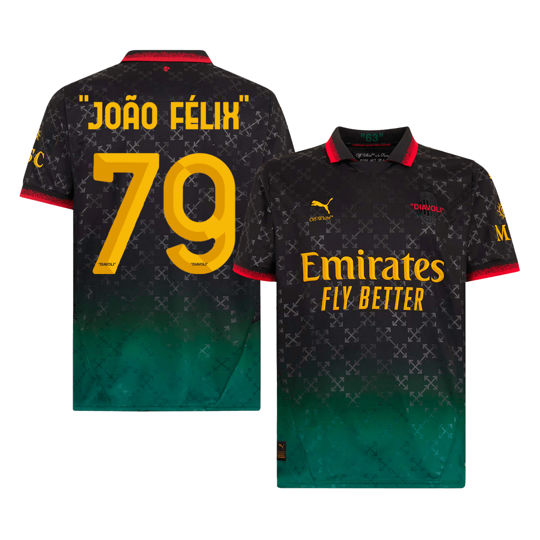 Męska koszulka piłkarska "JOÃO FÉLIX" #79 AC Milan czwarta wyjazdowa koszulka piłkarska 2024/25