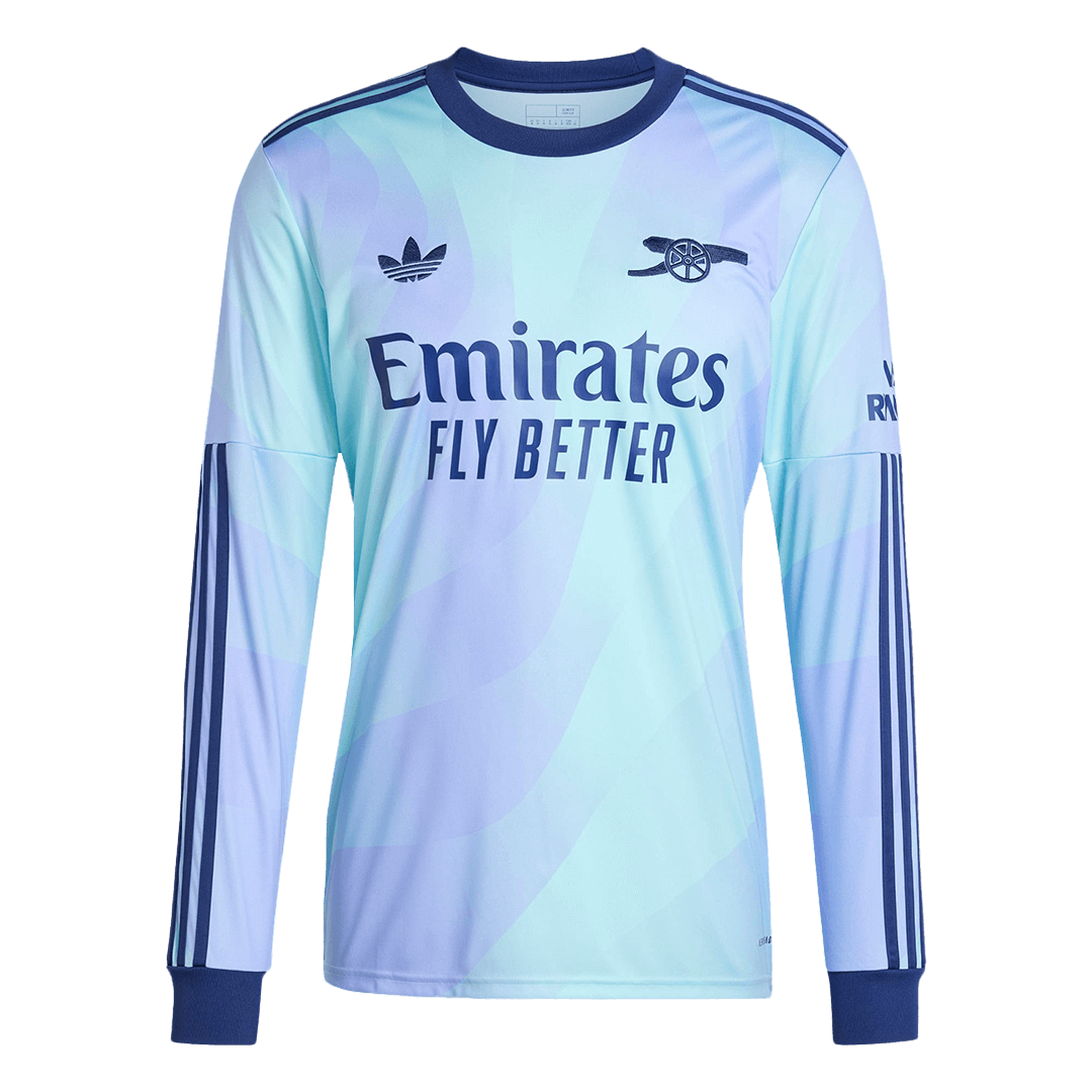 Arsenal Men's Third Away Football Shirt Long Sleeve 24/25