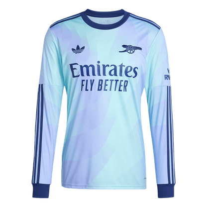 Arsenal Men's Third Away Football Shirt Long Sleeve 24/25