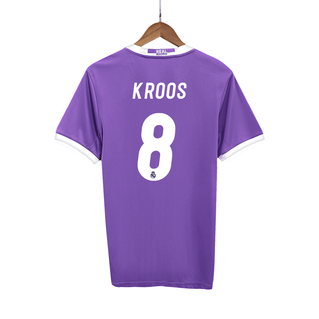 Męska Koszulka Retro Wyjazdowa Real Madrid KROOS #8 2016/17 - Topowe Koszulki Pilkarskie Sklep Internetowy