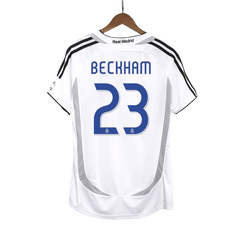 Męska Koszulka Retro Domowa Real Madrid BECKHAM #23 2006/07 - Topowe Koszulki Pilkarskie Sklep Internetowy