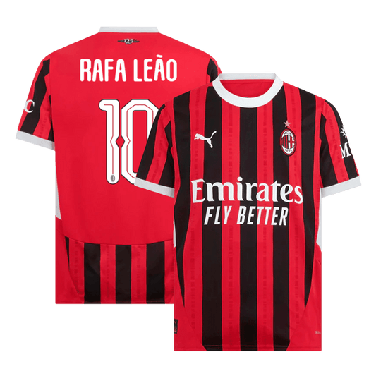 Męska koszulka piłkarska RAFA LEÃO #10 AC Milan 2024/25 - UCL