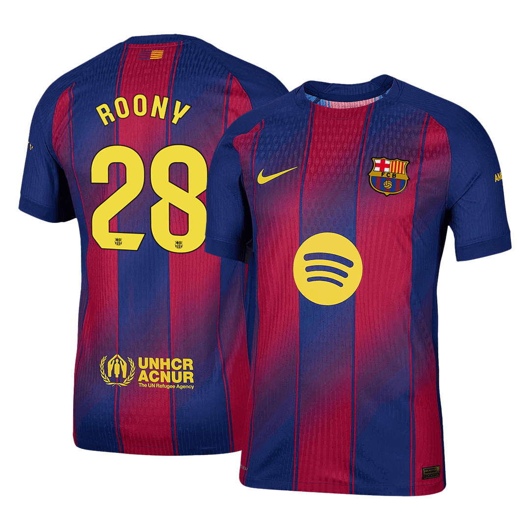 FC Barcelona Heimtrikot für Herren ROONY #28 2025/26 Fußballversion - Slim Fit
