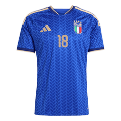 Męska Koszulka Domowa Italy BARELLA #18 World Cup 2026