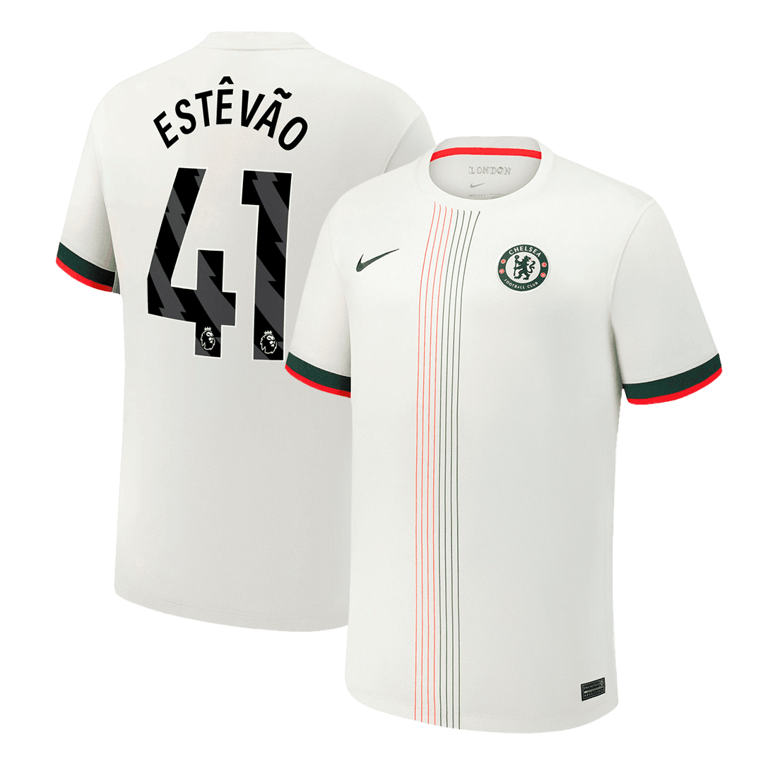 Męska Koszulka Wyjazdowa Chelsea ESTÊVÃO #41 2025/26 - Topowe Koszulki Pilkarskie Sklep Internetowy