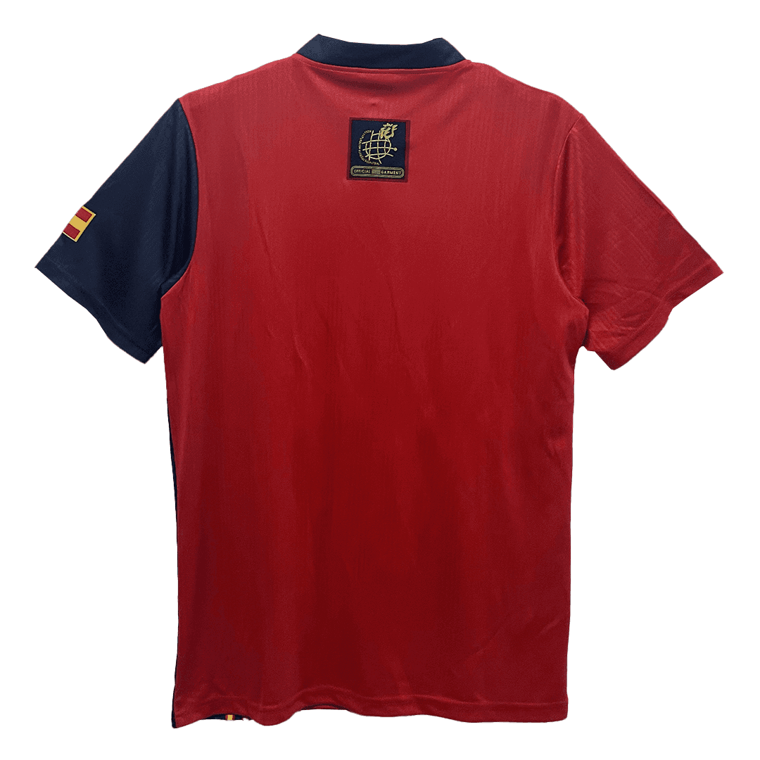 Męska Koszulka Retro Domowa Spain 1996 - Topowe Koszulki Pilkarskie Sklep Internetowy