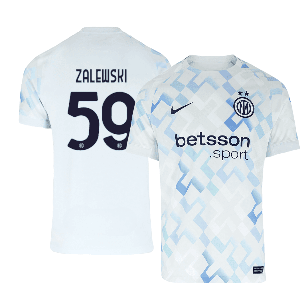 Męska Koszulka Wyjazdowa Inter Mediolan ZALEWSKI #59 2025/26 - Topowe Koszulki Pilkarskie Sklep Internetowy