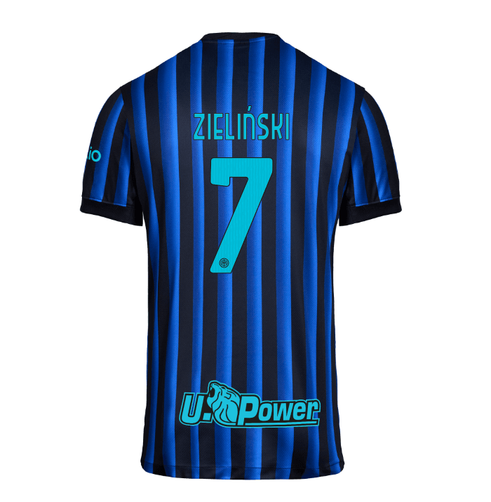 Męska Koszulka Domowa Inter Mediolan ZIELIŃSKI #7 2025/26 - Topowe Koszulki Pilkarskie Sklep Internetowy