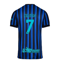 Męska Koszulka Domowa Inter Mediolan ZIELIŃSKI #7 2025/26 - Topowe Koszulki Pilkarskie Sklep Internetowy