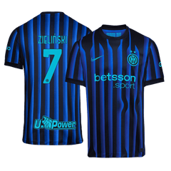 Męska Koszulka Domowa Inter Mediolan ZIELIŃSKI #7 2025/26 - Topowe Koszulki Pilkarskie Sklep Internetowy