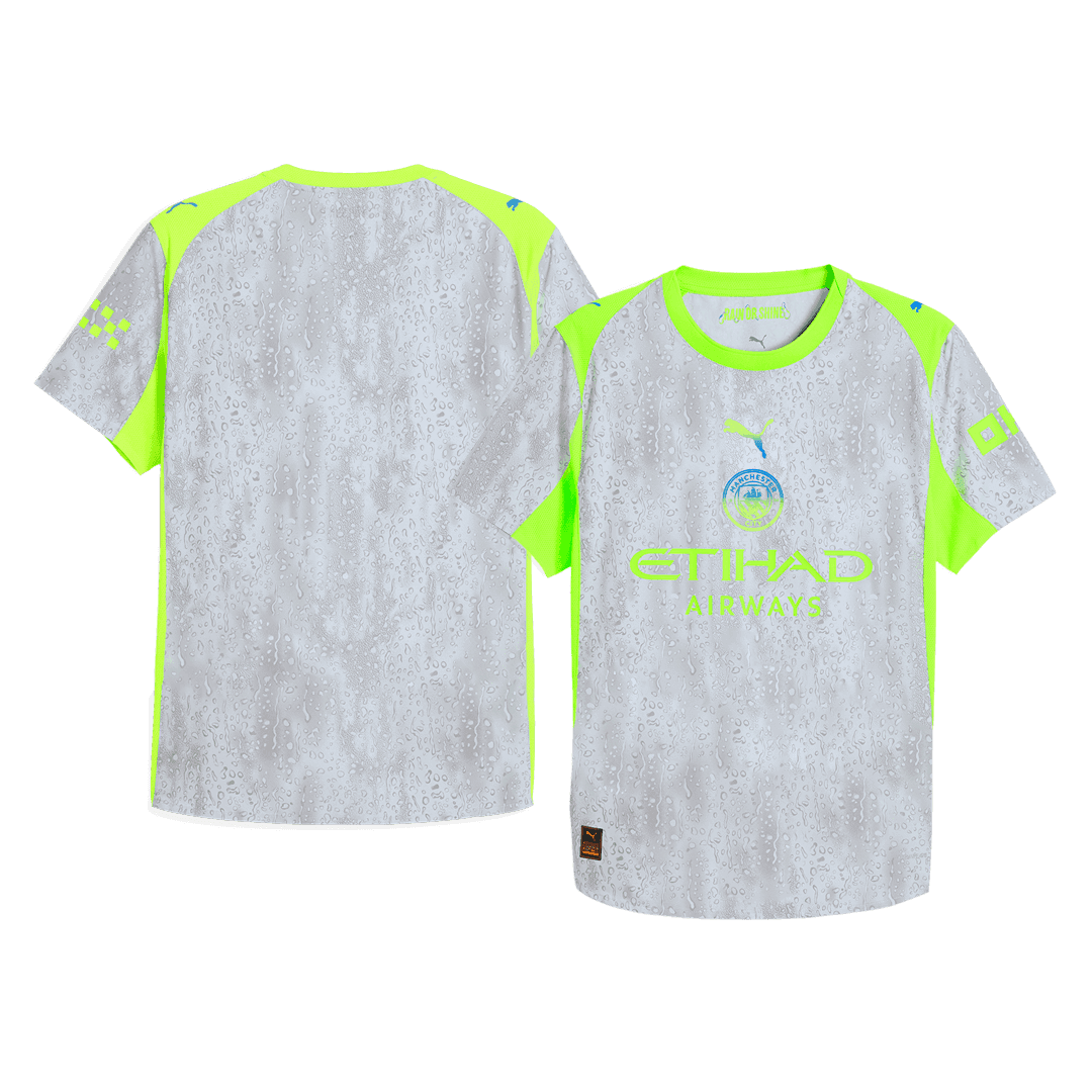 Męska Koszulka Trzecia Wyjazdowa Manchester City Wersja Piłkarska 2025/26 - Slim Fit - Topowe Koszulki Pilkarskie Sklep Internetowy