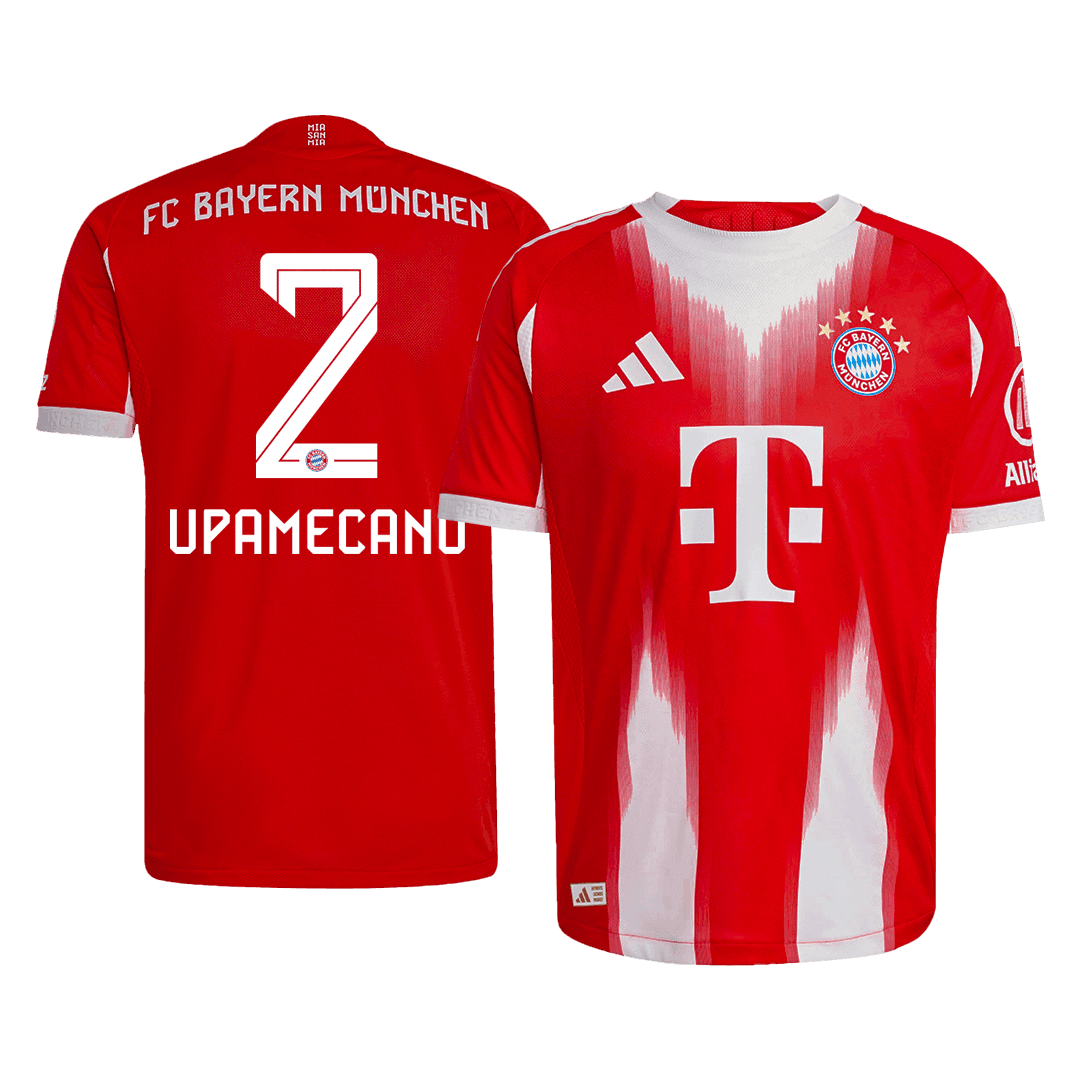 Męska Koszulka Domowa Bayern Munich UPAMECANO #2 Wersja Piłkarska 2025/26 - Slim Fit - Topowe Koszulki Pilkarskie Sklep Internetowy