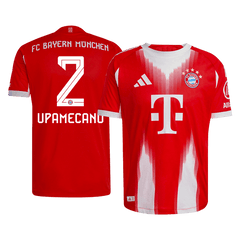 Męska Koszulka Domowa Bayern Munich UPAMECANO #2 Wersja Piłkarska 2025/26 - Slim Fit - Topowe Koszulki Pilkarskie Sklep Internetowy