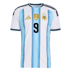 Męska Koszulka Domowa Argentina J.ÁLVAREZ #9 Wersja Piłkarska World Cup 2026 - Slim Fit