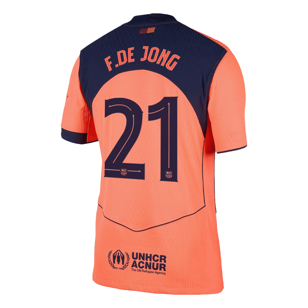 Męska Koszulka Trzecia Wyjazdowa Barcelona F.DE JONG #21 Wersja Piłkarska 2025/26 - Slim Fit - Topowe Koszulki Pilkarskie Sklep Internetowy