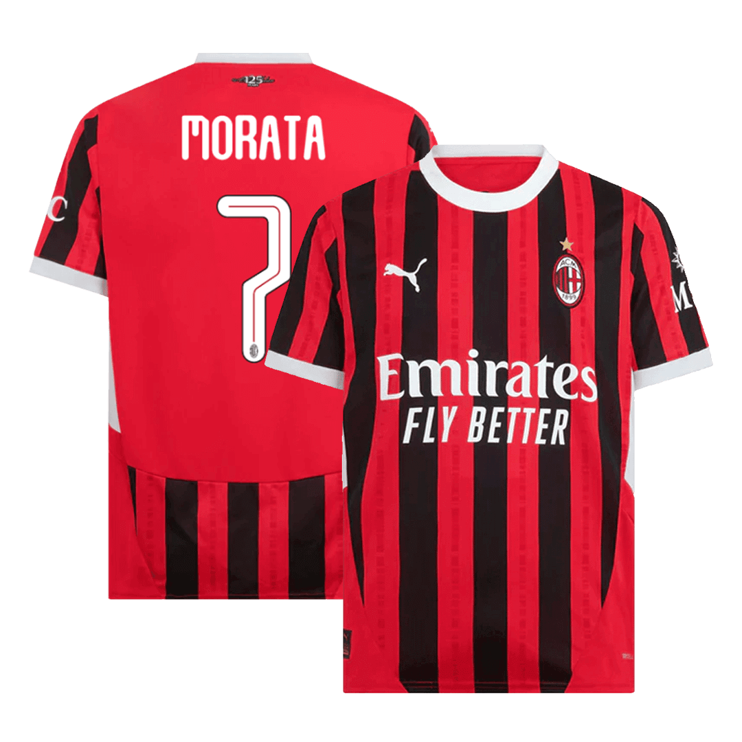 MORATA #7 Męska koszulka domowa AC Milan 2024/25 - UCL