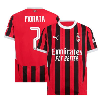 MORATA #7 Męska koszulka domowa AC Milan 2024/25 - UCL