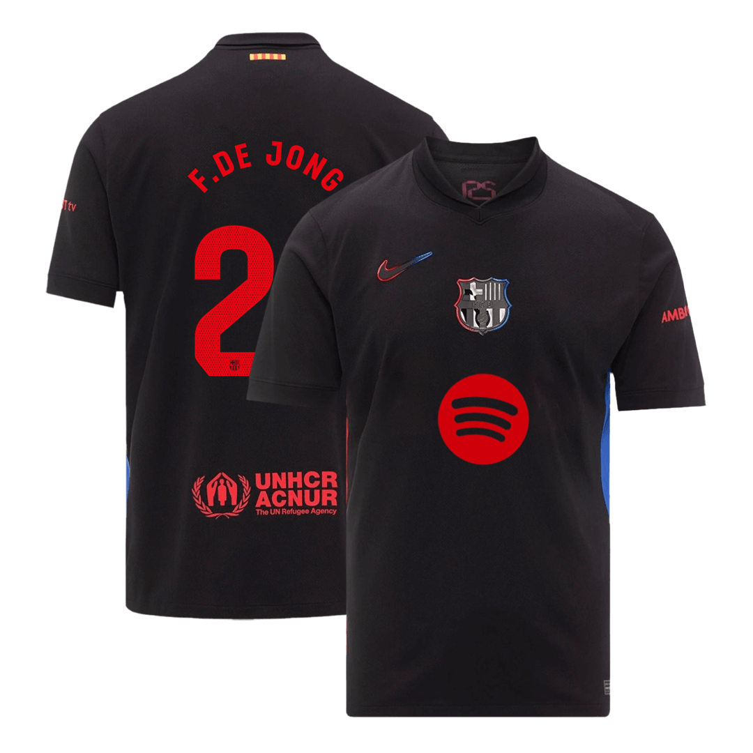 Barcelona Away Jersey 2024/25 F.DE JONG #21 - Spotify Logo Without Text