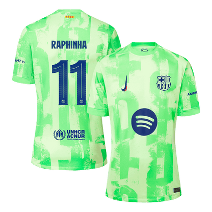 Koszulka Barcelona trzecia wyjazdowa 2024/25 RAPHINHA #11 - UCL (Spotify Logo Without Text)