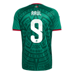Męska Koszulka Domowa Mexico Raúl #9 World Cup 2026