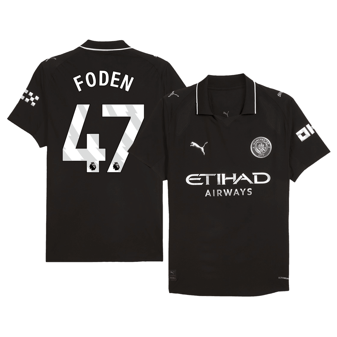 Męska Koszulka Wyjazdowa Manchester City FODEN #47 Wersja Piłkarska 2025/26 - Slim Fit - Topowe Koszulki Pilkarskie Sklep Internetowy