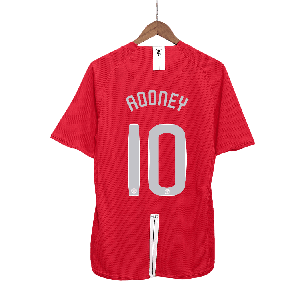 Retro ROONEY #10 2007/08 Męska Koszulka Domowa MU - UCL Final - Topowe Koszulki Pilkarskie Sklep Internetowy