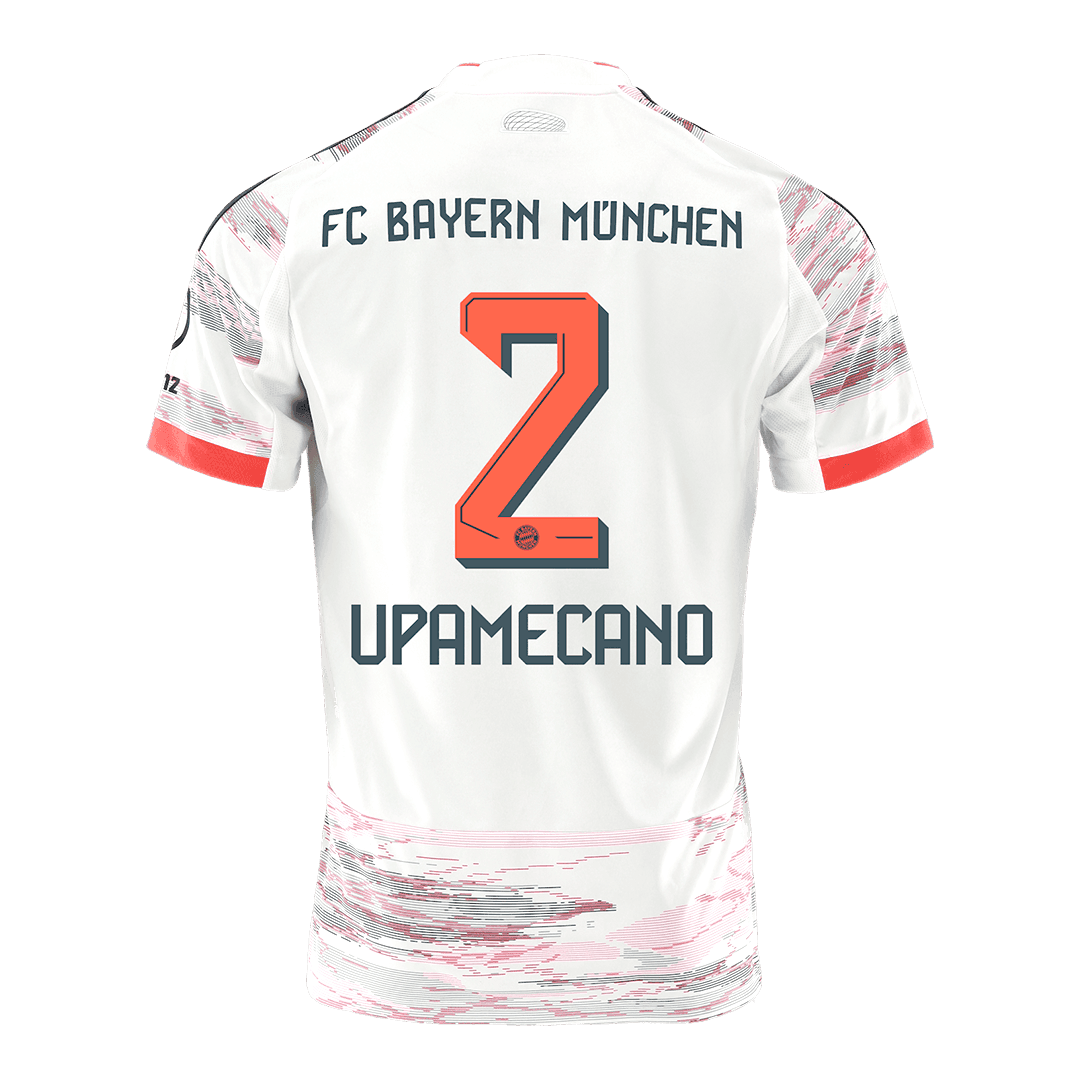 Męska Koszulka Wyjazdowa Bayern Munich UPAMECANO #2 2025/26 - Topowe Koszulki Pilkarskie Sklep Internetowy