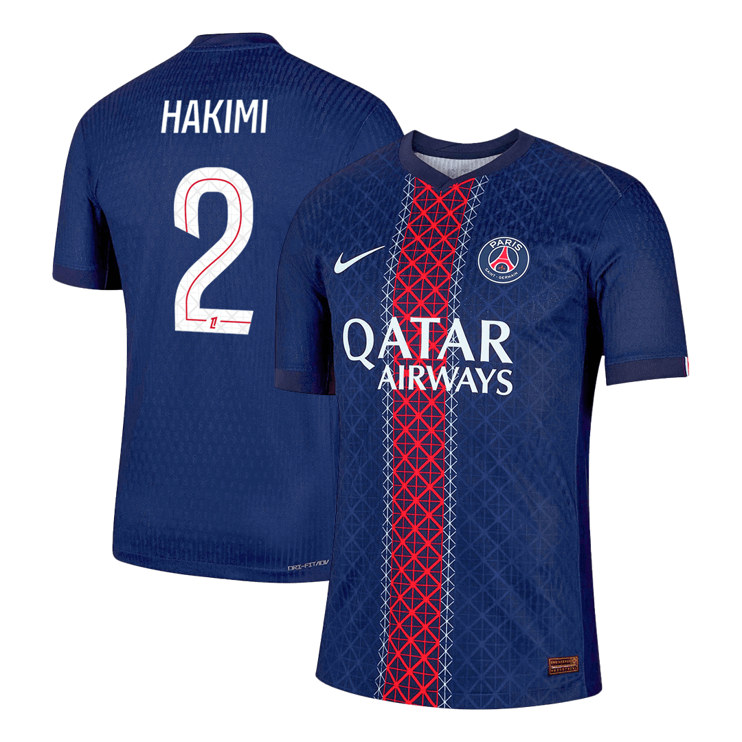 Męska Koszulka Domowa PSG HAKIMI #2 Wersja Piłkarska 2025/26 - Slim Fit