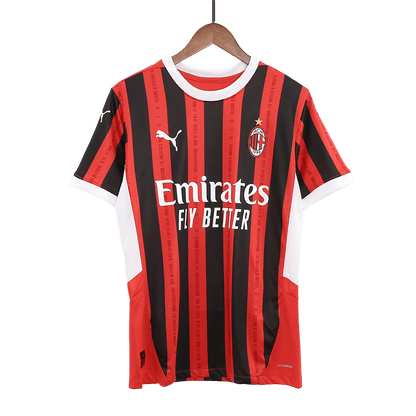 Męska wersja piłkarza RAFA LEÃO #10 AC Milan Koszulka domowa piłkarska 2024/25 - UCL - Slim Fit