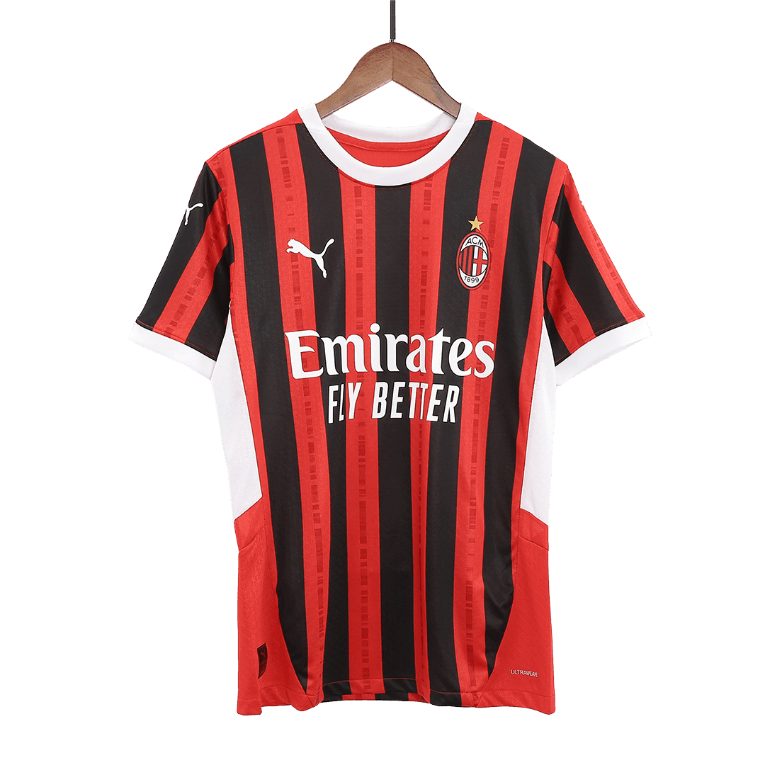 Męska wersja MORATA #7 AC Milan Koszulka domowa piłkarska 2024/25 - Slim Fit - Topowe Koszulki Pilkarskie Sklep Internetowy