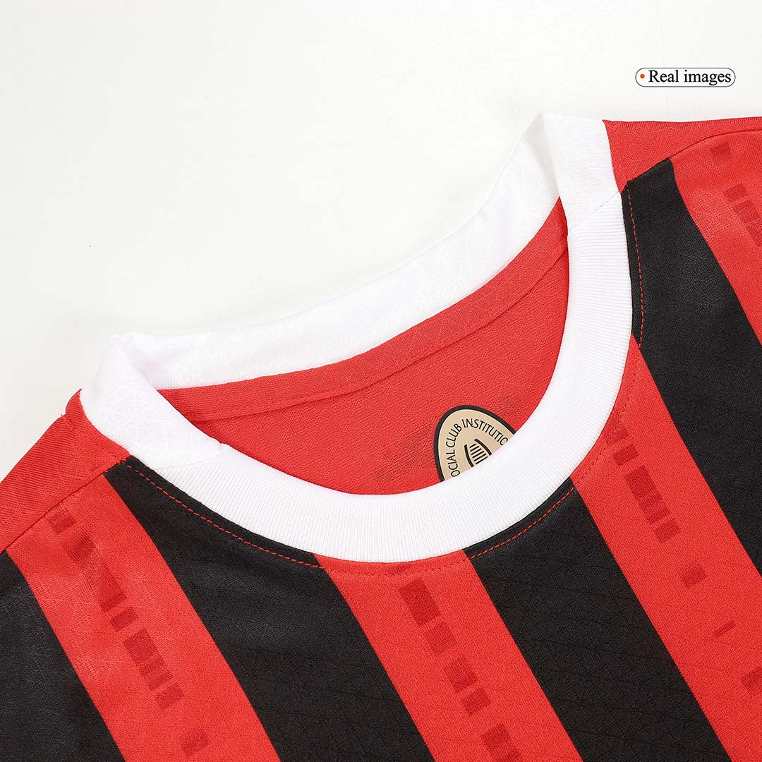 Męska wersja piłkarza RAFA LEÃO #10 AC Milan Koszulka domowa piłkarska 2024/25 - UCL - Slim Fit