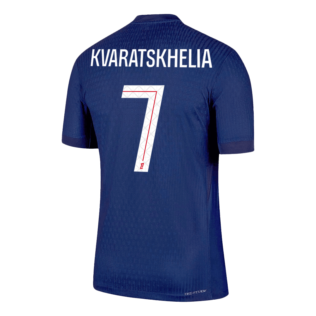 Męska Koszulka Domowa PSG KVARATSKHELIA #7 Wersja Piłkarska 2025/26 - Slim Fit - Topowe Koszulki Pilkarskie Sklep Internetowy