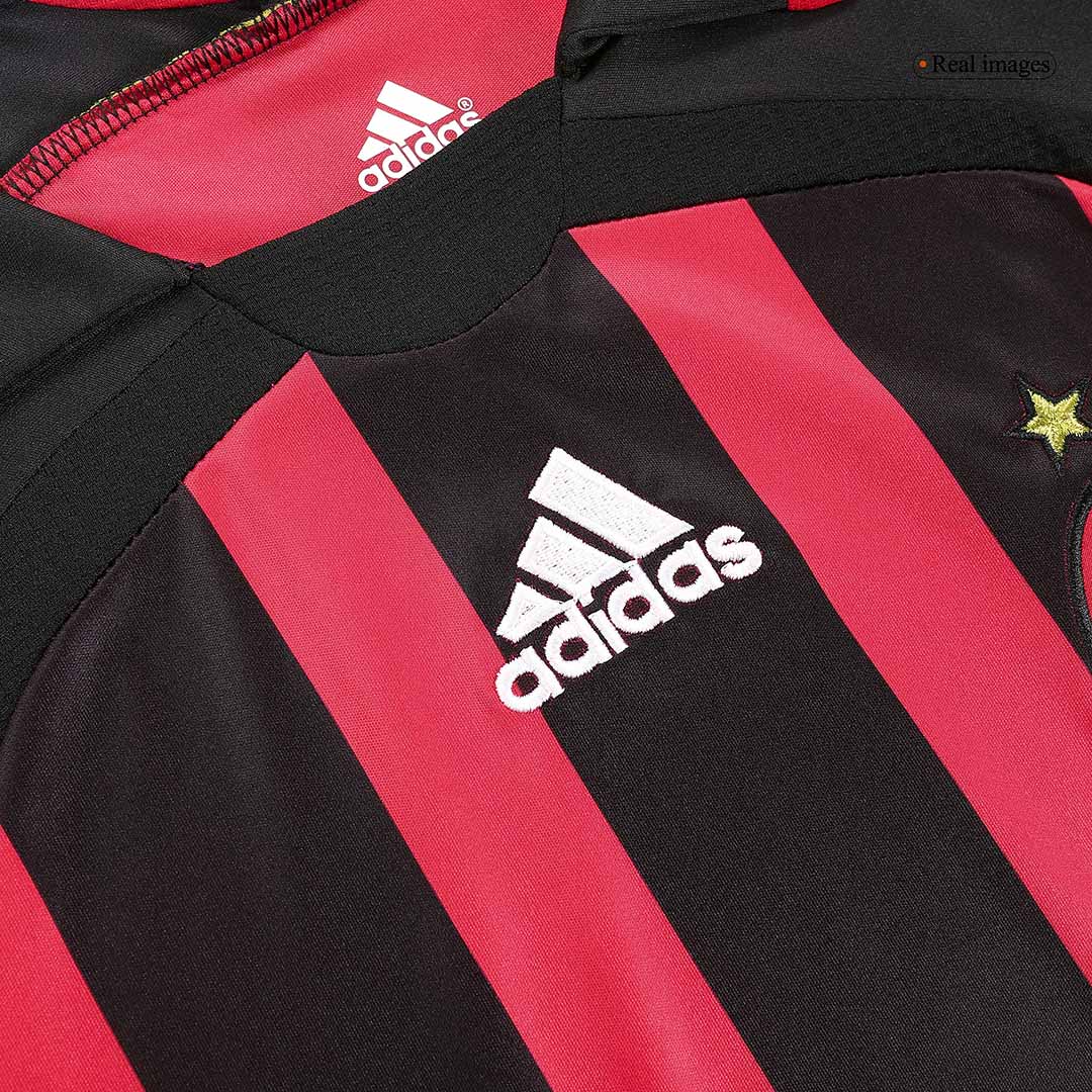 Męska koszulka piłkarska z długim rękawem Retro MALDINI #3 2006/07 AC Milan Home