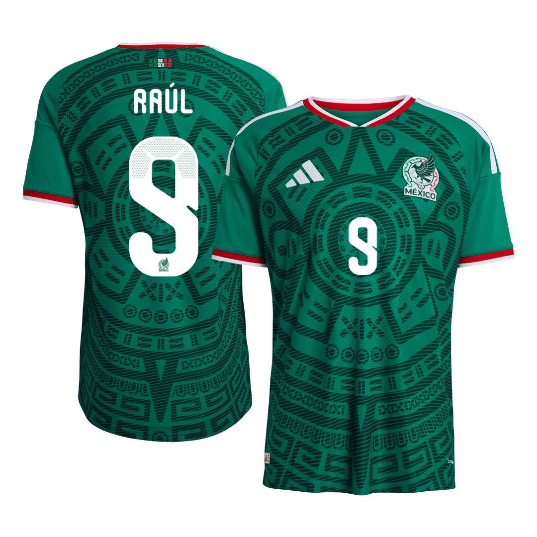 Męska Koszulka Domowa Mexico Raúl #9 Wersja Piłkarska World Cup 2026 - Slim Fit