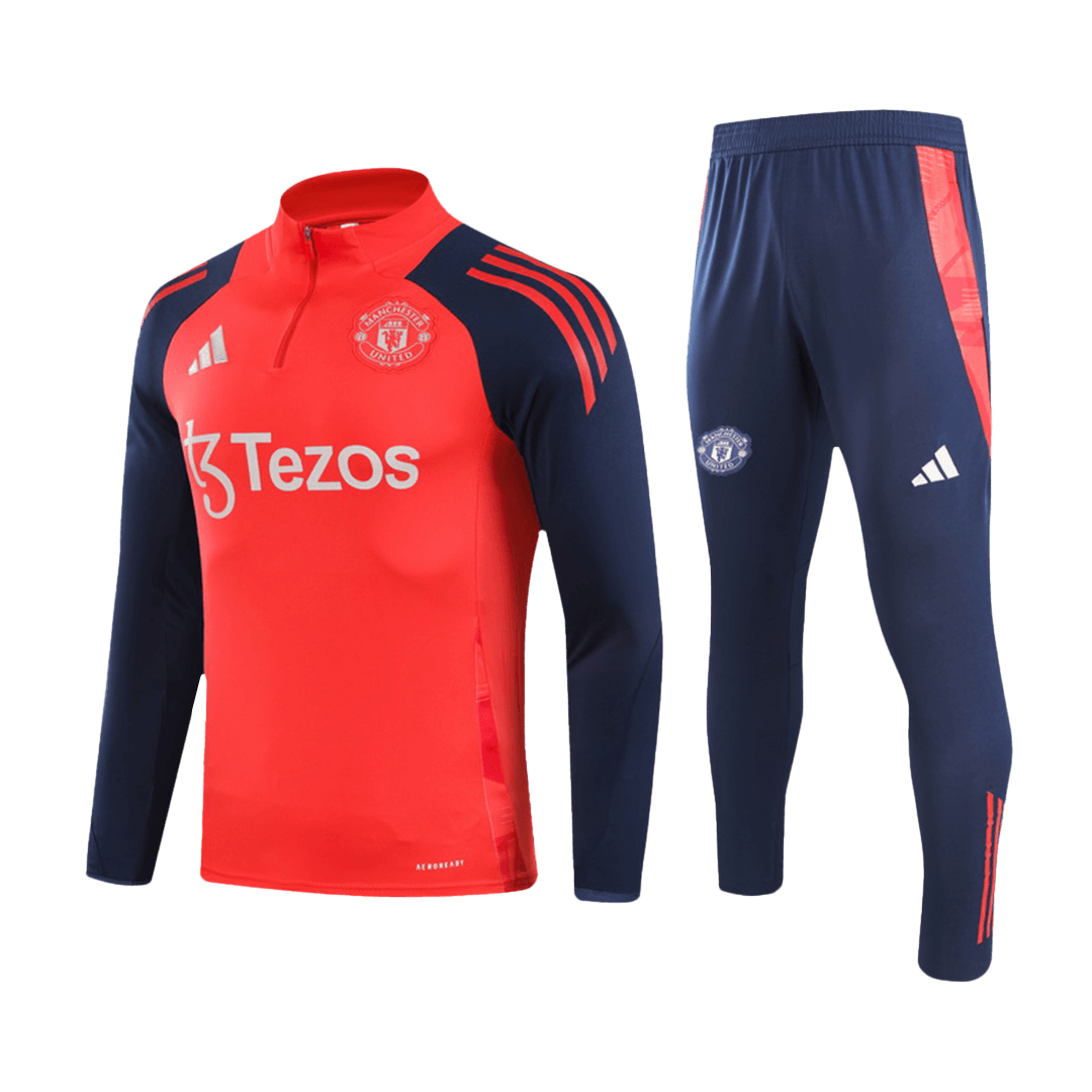 Komplet Dresowy Manchester United 24/25 (Bluza z Zamkiem + Spodnie)