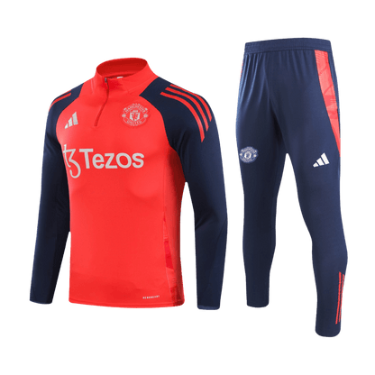 Komplet Dresowy Manchester United 24/25 (Bluza z Zamkiem + Spodnie)