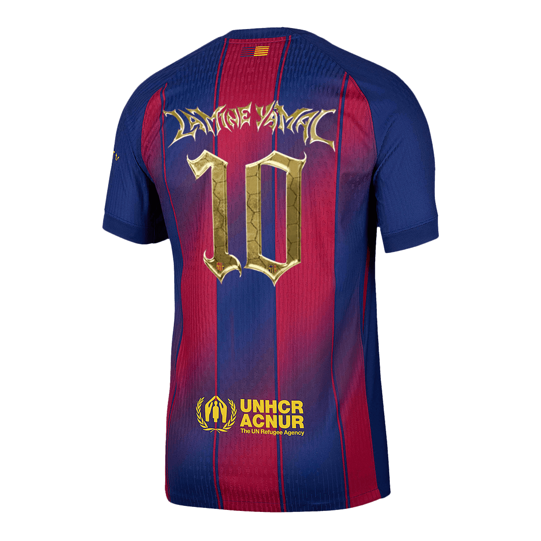 Męska Koszulka Domowa Barcelona LAMINE YAMAL #10 Wersja Piłkarska Kopa Trophy Edition 2025/26 - Slim Fit - Topowe Koszulki Pilkarskie Sklep Internetowy