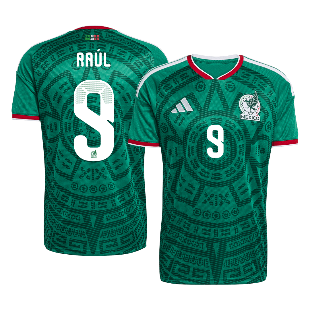 Męska Koszulka Domowa Mexico Raúl #9 World Cup 2026