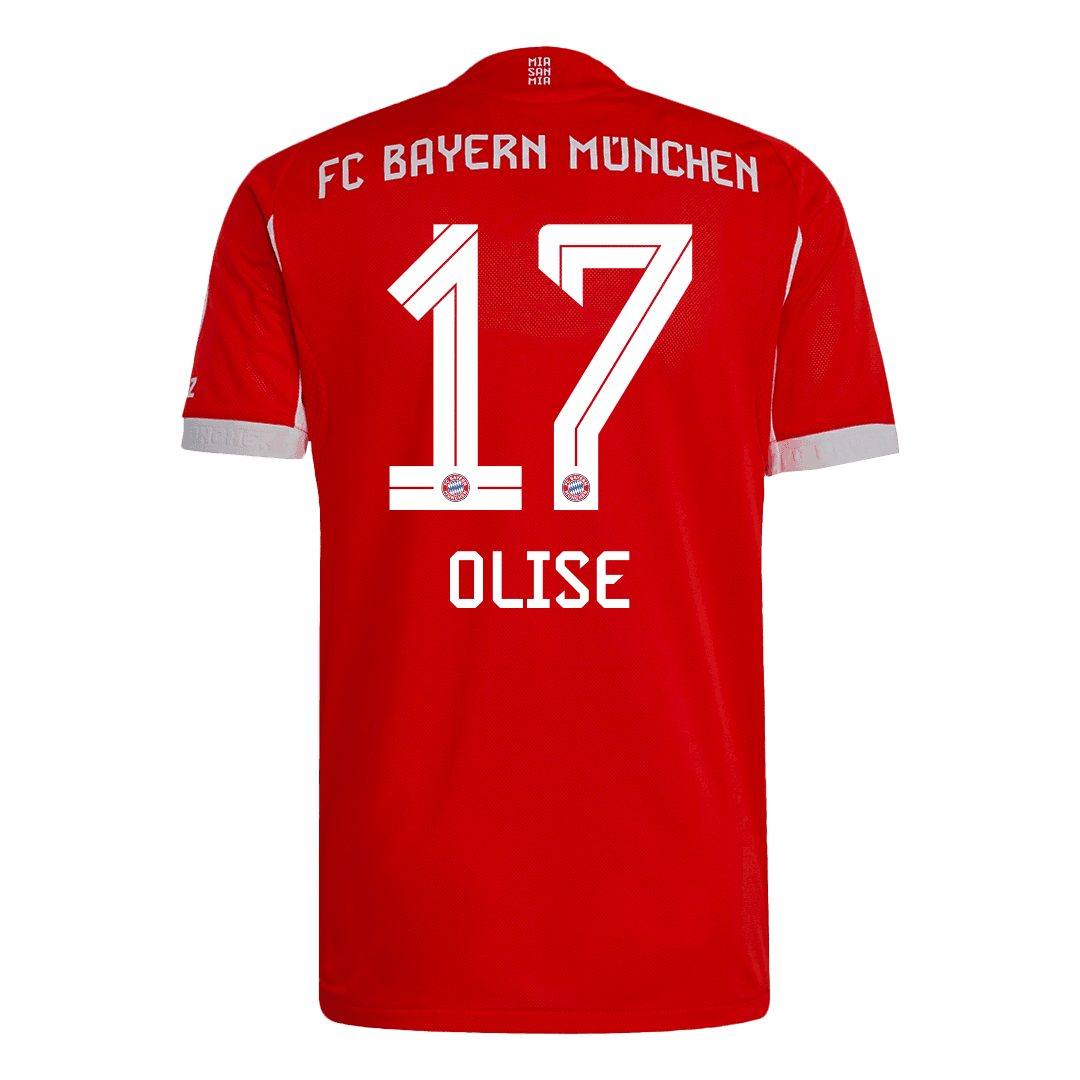 Męska Koszulka Domowa Bayern Munich OLISE #17 Wersja Piłkarska 2025/26 - Slim Fit - Topowe Koszulki Pilkarskie Sklep Internetowy