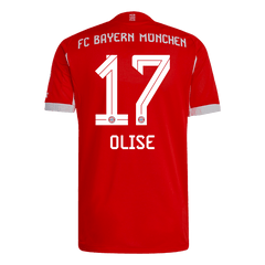 Męska Koszulka Domowa Bayern Munich OLISE #17 Wersja Piłkarska 2025/26 - Slim Fit - Topowe Koszulki Pilkarskie Sklep Internetowy