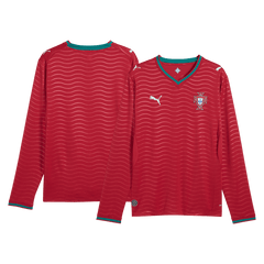 Męska Koszulka Domowa Portugal 2026 z Długim Rękawem - World Cup