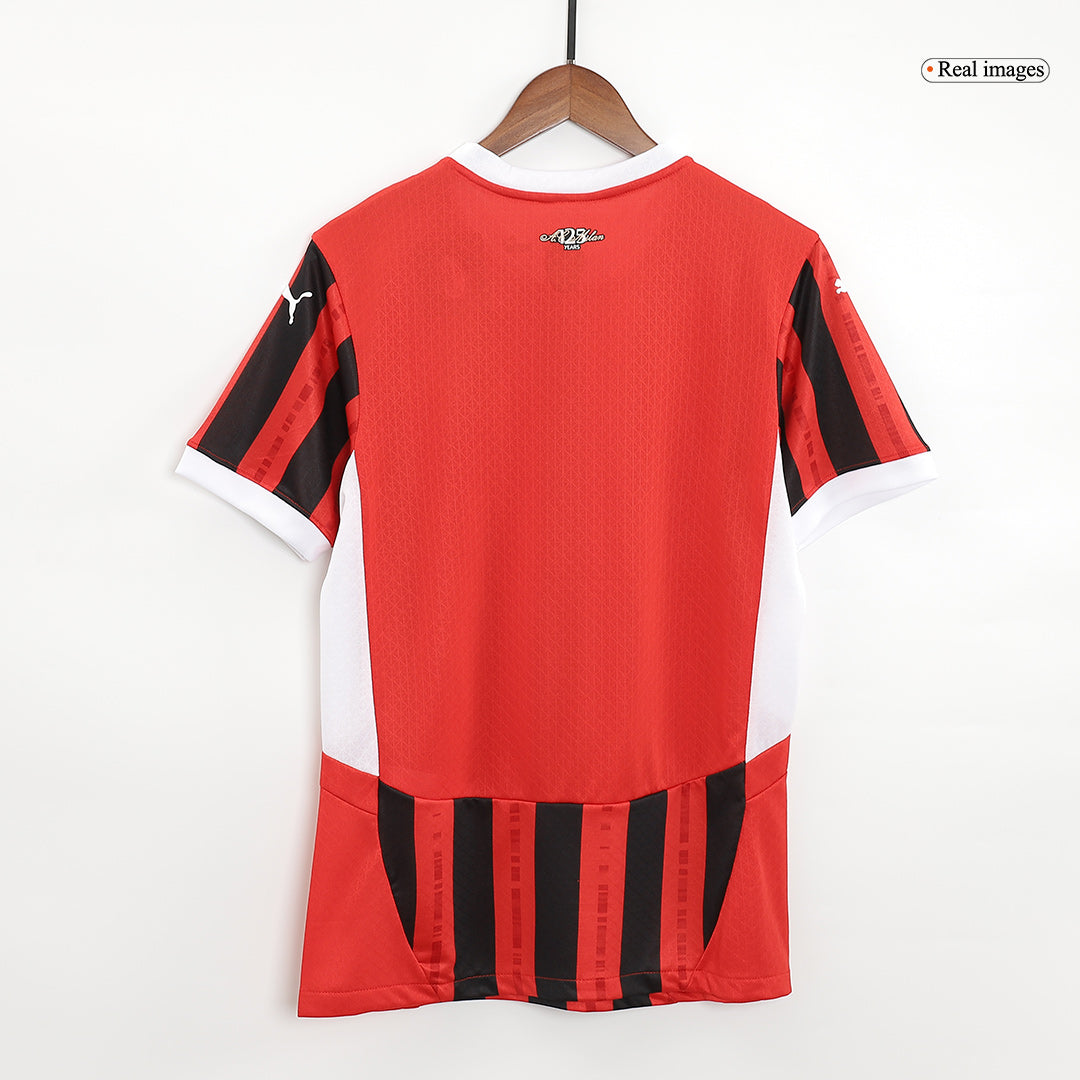 Męska wersja piłkarza RAFA LEÃO #10 AC Milan Koszulka domowa piłkarska 2024/25 - UCL - Slim Fit