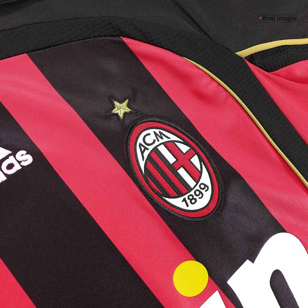 Męska koszulka piłkarska z długim rękawem Retro MALDINI #3 2006/07 AC Milan Home