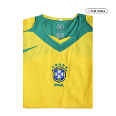 Męska Koszulka Retro Domowa Brazil 2004 - Topowe Koszulki Pilkarskie Sklep Internetowy